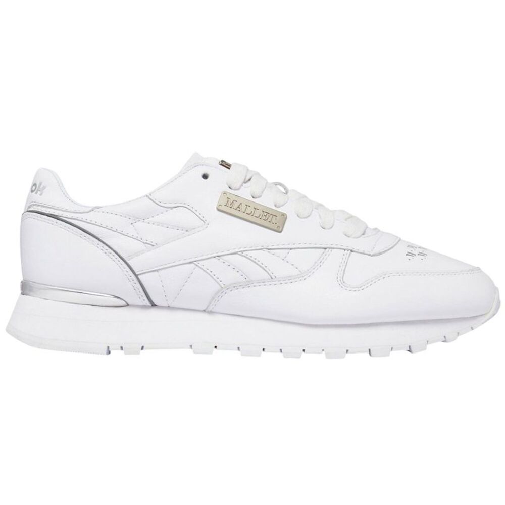 Mallet Mens Classic Reebok Leather Sneakers / White